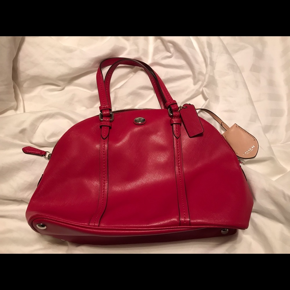 Coach red handbag